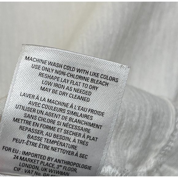 Meadow Rue Sleeveless Top Ruffle Trim Cream Cotton Modal Size XS Extra Small - Picture 8 of 8